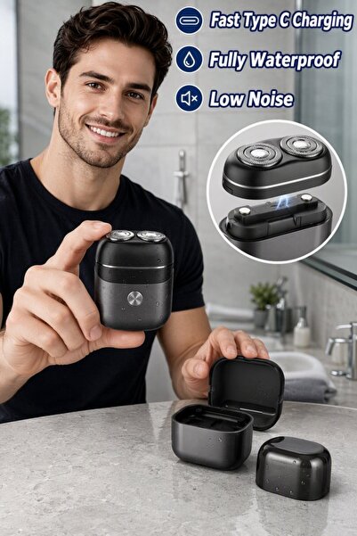 Generic 1 Metal Mini Electric Shaver Beard Trimmer Type C Fast Charge Waterpr...