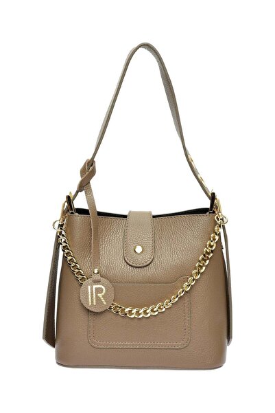 SimpleFind Isabella Rhea Geanta piele -Irina-Taupe,Geanta de umar piele natur...