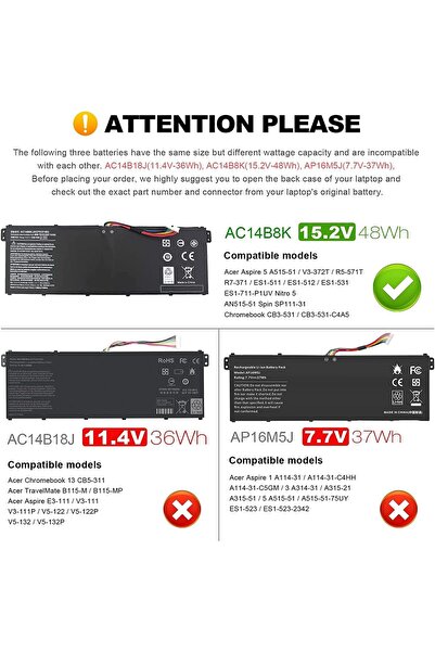 RedX Tech Replacement Laptop Battery Compatible for Acer Chromebook C810 C910...