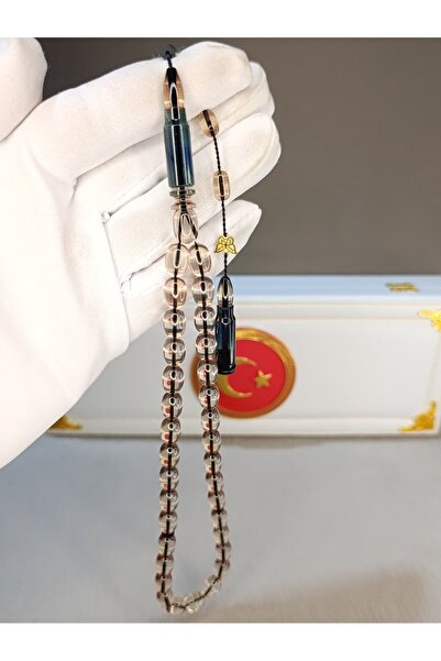 TESPİH KÖŞESİ Emi̇ne Reşvani̇ Fire Amber Prayer Beads Transparent Color