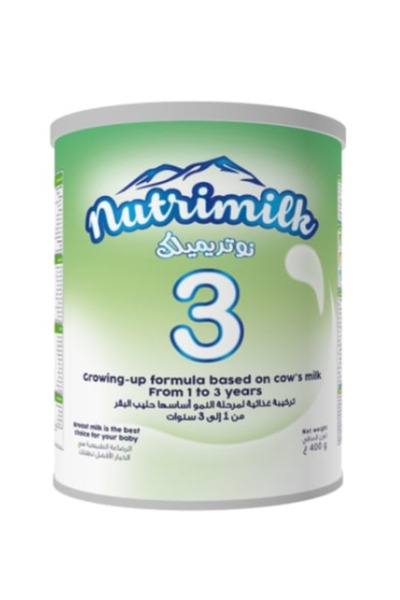 NUTRIMILK 3 عبوات حليب للأطفال من عمر سنة إلى 3 سنوات 400 جرام