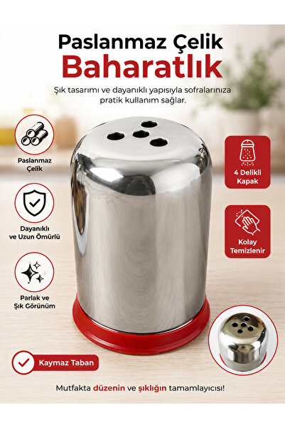 kumkumticaret Stainless Steel Spice Rack – Metal Salt and Pepper Shaker Spice...