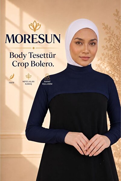 MORESUN Turtleneck Neck Collar Sleeveless Top - Lycra Women's Body Hijab Crop...