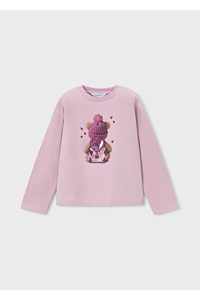 MAYORAL Μπλούζα μακρυμάνικη κορίτσι 04027 ''bear fashion'' ροζ