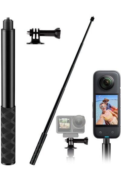STARSTAR 120CM Basestone Selfie Stick - Invisible Selfie Stick - Aluminum Tel...