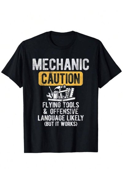 45 BPM Caution Flying Tools Offensive It Works Garage Car Mechanic Suitable M...