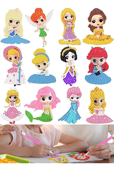 TAPIT 5D Diamond Painting Stickers Kits for Kids DIY Princess Stickers Painti...