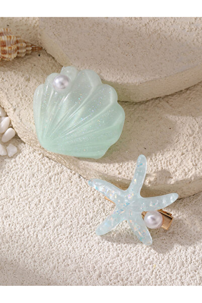 Take Two By Styli Set of 2 - Seashell and Starfish Hair Clip