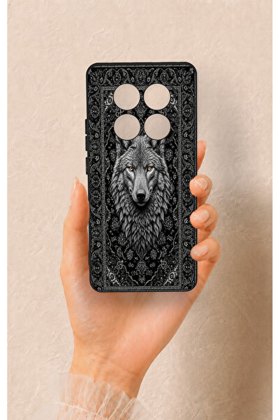 Vip Case Redmi Note 14 Pro 5G Uyumlu Etnik Kurt Desenli Silikon Kılıf