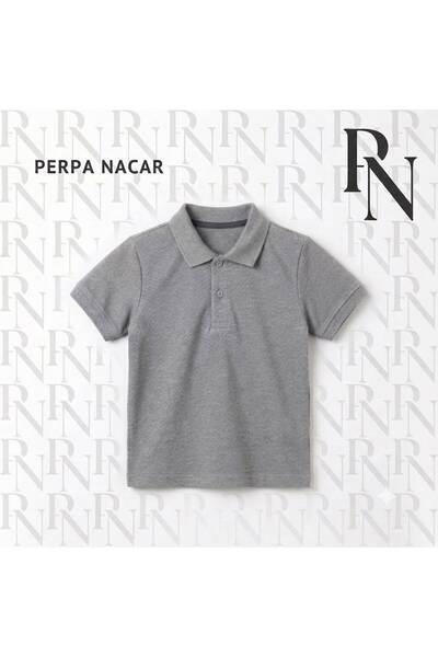 Nacar Okul Formaları Unisex Lise Boy Polo Yaka Kısa Kollu Tişört