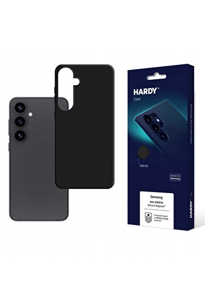 3MK Husă Hardy Android din silicon MagCase pentru Samsung Galaxy S25+ negru