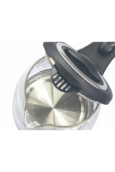 Royalty Line Fierbător electric de sticlă fără fir, iluminat cu LED, 1.7L, pu...