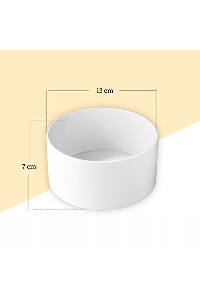 NO BRAND Bol pentru salată alb pentru gustări cu brânză 13 cm 630 ml Wilmax s...