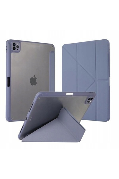 NO BRAND Husă inteligentă cu suport iPad Air 13 2024 albastru/bleumarin