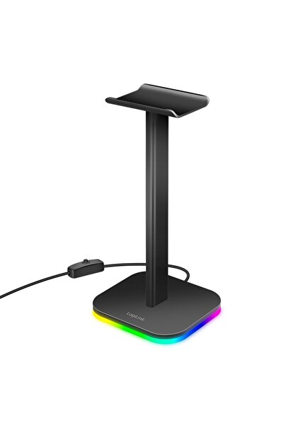 LogiLink Suport pentru căști GAMING, cu iluminare LED RGB