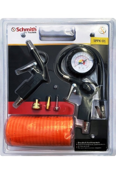 SCHMITH Pistol de umflat anvelope, instrument de umflare, kit cu manometru