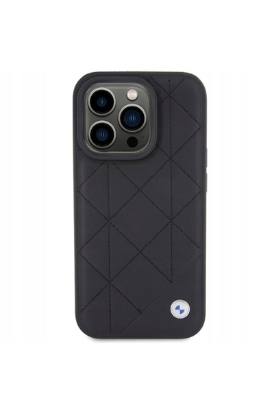 NO BRAND Husă din piele matlasată BMW pentru iPhone 15 Pro Max