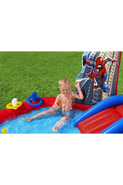 NO BRAND Piscină gonflabilă acvatică pentru copii Spider-Man 211x206x127 CM