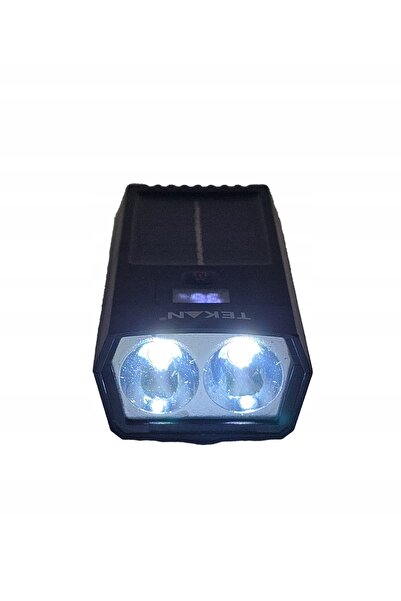 NO BRAND Lumină frontală pentru bicicletă alimentată solar + lumină spate cu ...