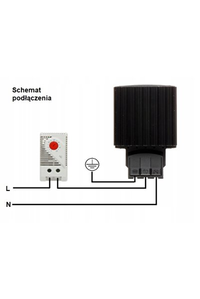 NO BRAND Încălzitor pentru dulap rack 230V 150W + termostat