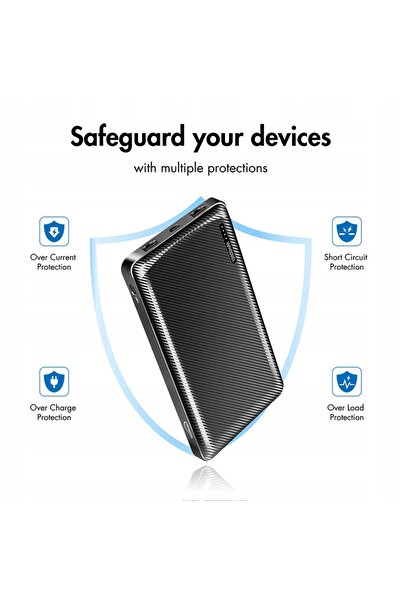 NO BRAND ÎNCĂRCĂTOR 10000 mAh 2.4A Typhoon USB-C MicroUSB 2xUSB-A Negru