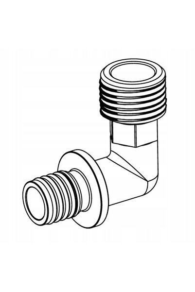 TECE KOLANO KOLANKO CONECTOR ALAMĂ 90 °   FI 25X1 " GZ DN25 SOLIDNA STRONG - ...
