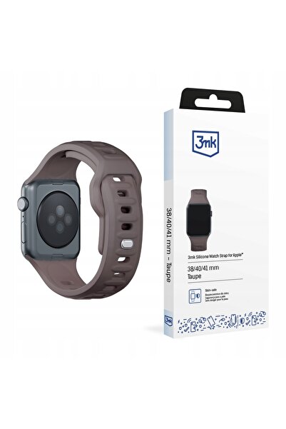3MK Curea de ceas din silicon maro/taupe pentru Apple Watch 38/40/41mm