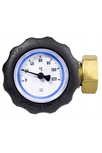 NO BRAND ROBINET DE ÎNCHIDERE G 1 INCH x GW 3/4 INCH ALBASTRU CU TERMOMETRU