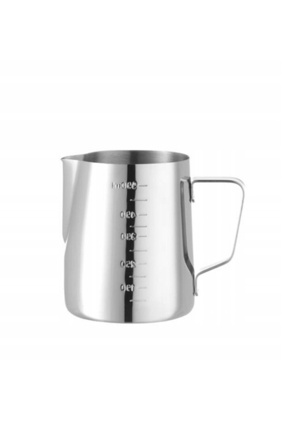 HENDI Cană de lapte cu gradații de măsurare, din oțel, 0,55 l, 130 x 77 x 115 mm