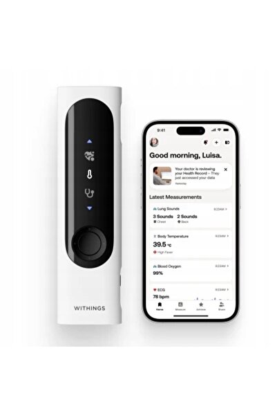 NO BRAND Withings BeamO dispozitiv 4-în-1: termometru, pulsoximetru, ECG, ste...
