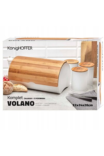 Konighoffer CHLEBAK WHITE set +3 recipiente pentru alimente, pentru CEAI CAFE...