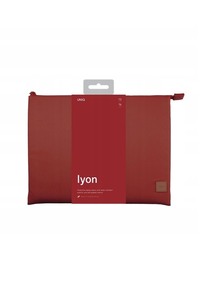 uniq Husă laptop Lyon 14 inch roșu cărămiziu impermeabilă RPET