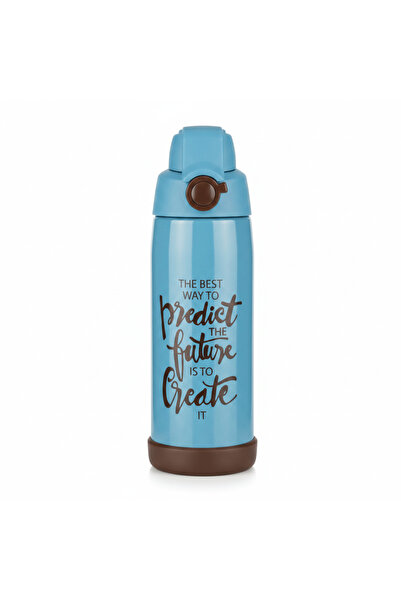 AKDC Spanis Home Sky Blue Stainless Steel Vacuum Insulated Bottle - 600 ml