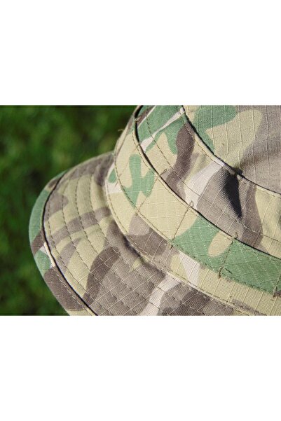 NO BRAND Pălărie boonie mfh, rip-stop, camuflaj militar, ușoară, camuflaj S (...