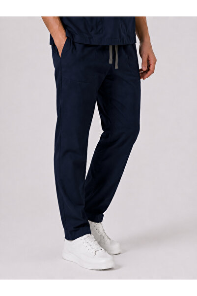 Toridas Pantaloni Medicali Unisex, Albastru Marin, cu Talie Elastică și Șnur,...