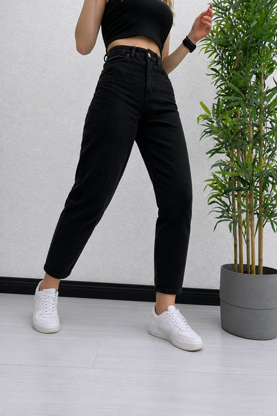 sion jeans بنطلون جينز نسائي أسود من Blueva Black New Season Boyfriend مناسب ...