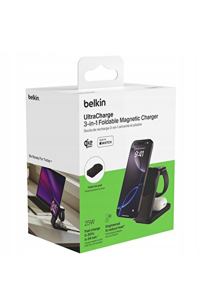 NO BRAND Încărcător cu inducție Belkin pentru iPhone / pentru MagSafe, Qi2 25...