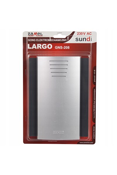 ZAMEL GONG DZWONEK LARGO 230V NEGRU GNS-208-CZNA