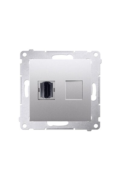 NO BRAND Priză HDMI 1.4 simplă SIMON 54 DGHDMI.01/43 Argintiu mat