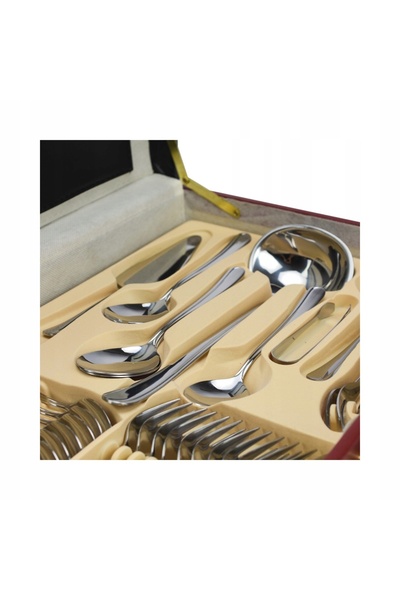 Kinghoff Set de tacâmuri inox cu luciu intens, 72 piese. Valiză de tacâmuri 3509