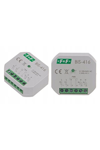 F&F DİZAYN Releu bistabil cu 2 circuite 230V pentru cutie 230V BIS-416 F&F