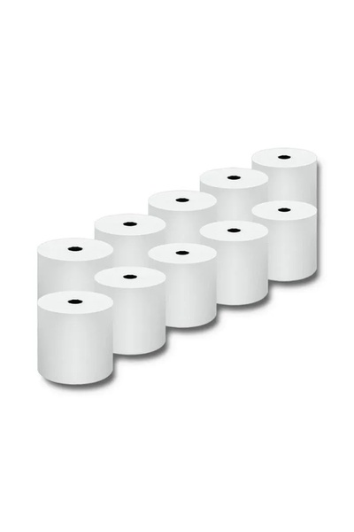Qoltec Rolă de hârtie termică 80 x 80 65g/m2 10 bucăți. Fără BPA