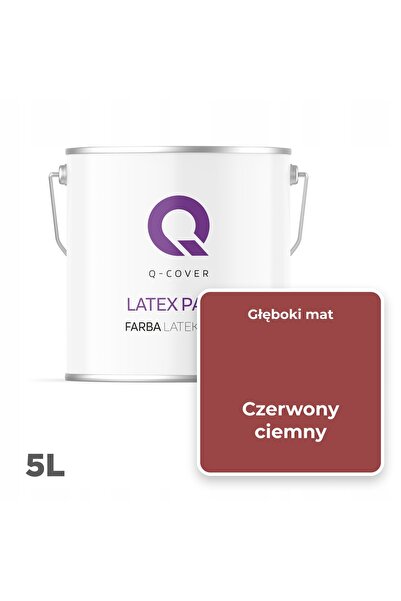 NO BRAND Vopsea latex pentru pereți, culoare roșu închis, H3412, 5L, mată, pr...