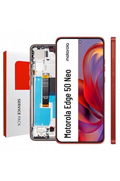 NO BRAND Ecran LCD pentru Motorola Edge 50 Neo – Ecran cu ramă roșie, origina...