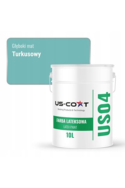 NO BRAND Vopsea latex pentru pereți, culoare turcoaz, H1441, 10L, mat intens.