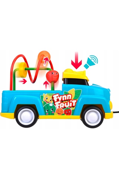 Dickie Toys SIMBA ABC Vehicul cu fructe cu șnur, jucărie cu motorizare.