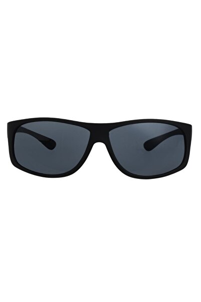 Zâna Casei Black Rubber Frame Sunglasses Dark Lenses for Men