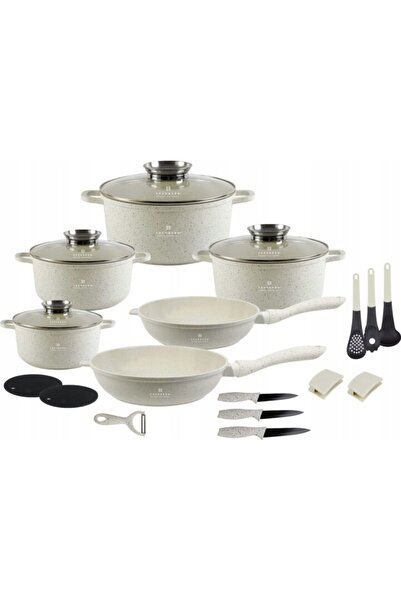 EDENBERG Set de vase de gătit din aluminiu, 21 de piese, cu model marmorat al...