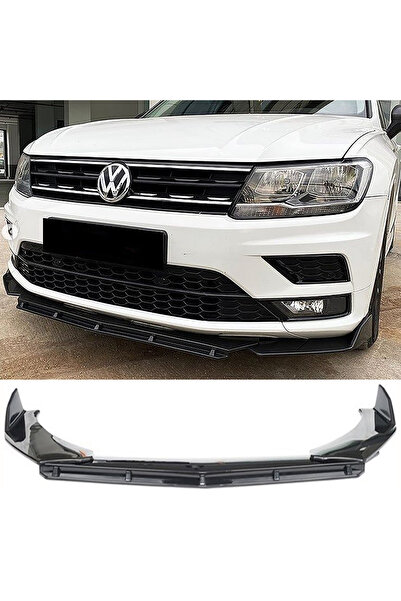 HasAkman Vw Tiguan Uyumlu Ön Lip Parlak Siyah 3 Prç Brabus Kırılmaya Dayanıkl...
