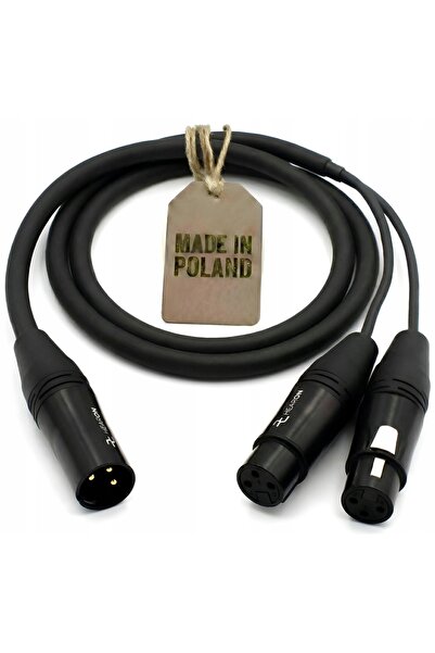 NO BRAND HEARON Adaptor cablu Pro Splitter Y XLR tată la 2x XLR mamă 1.5m